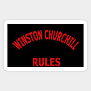 Winston Churchill Rules Sticker